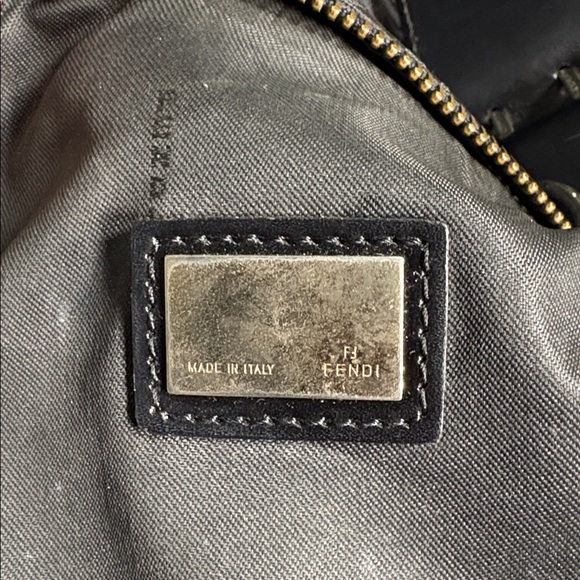 Fendi Black FF Monogram Saddle Bag - Picture 15 of 16